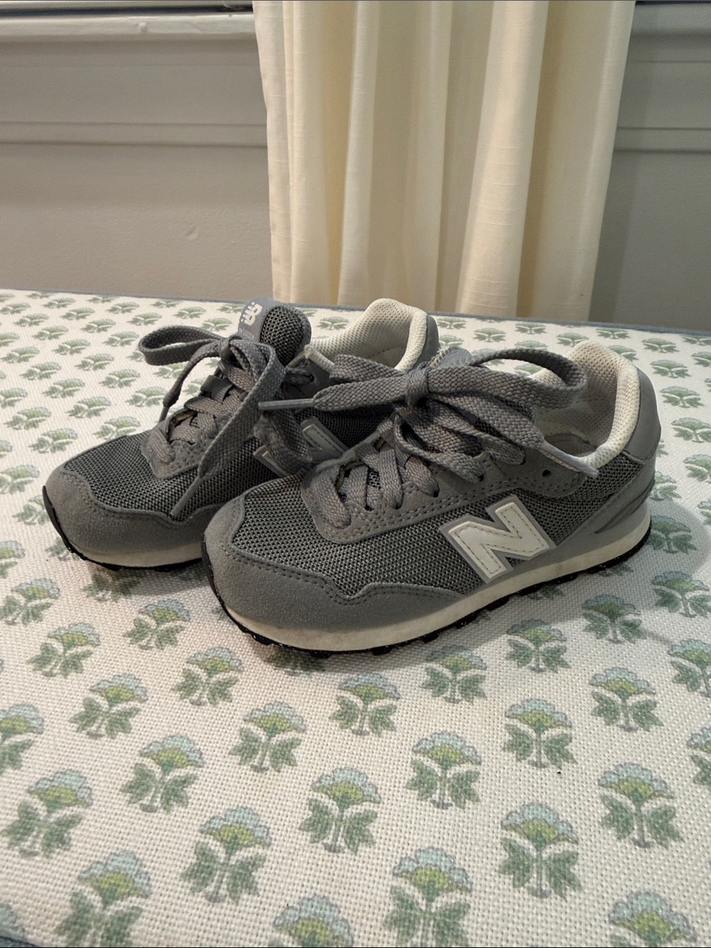 New Balance Kids Gray Lace-Up Athletic Sneakers